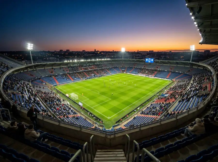 Estadio de la Ligue 1 con datos de cuotas y análisis de apuestas